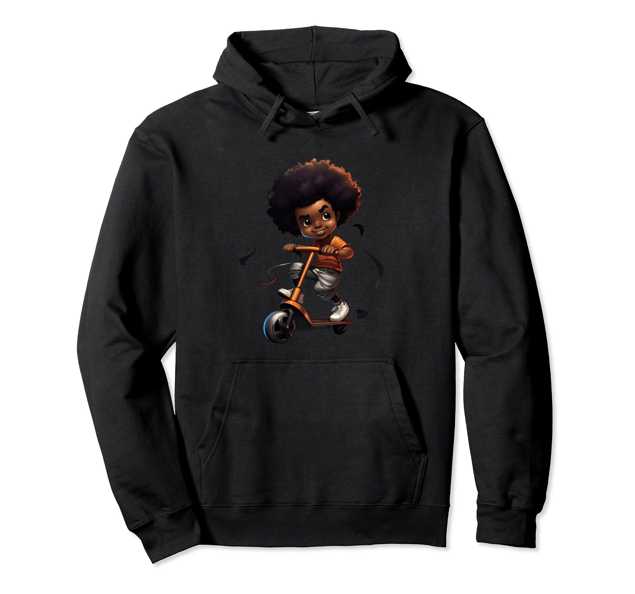 

Kick Scooter Afro Kids Boys Stunt Scooter African American Hoodie