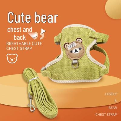 Detachable & Washable Bichon Small Dog/Cat Vest-Style Leash: Escape-Proof, All-Season Use