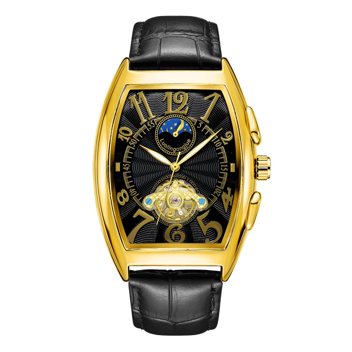 

Чоловічий автоматичний механічний годинник бочкоподібної форми - Багатофункціональний, діловий та модний дизайн