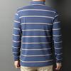 Spring New Cotton Men's Long Sleeve Polo Collar Stripes T-shirt Trendy Casual Fashion Men's T-shirt