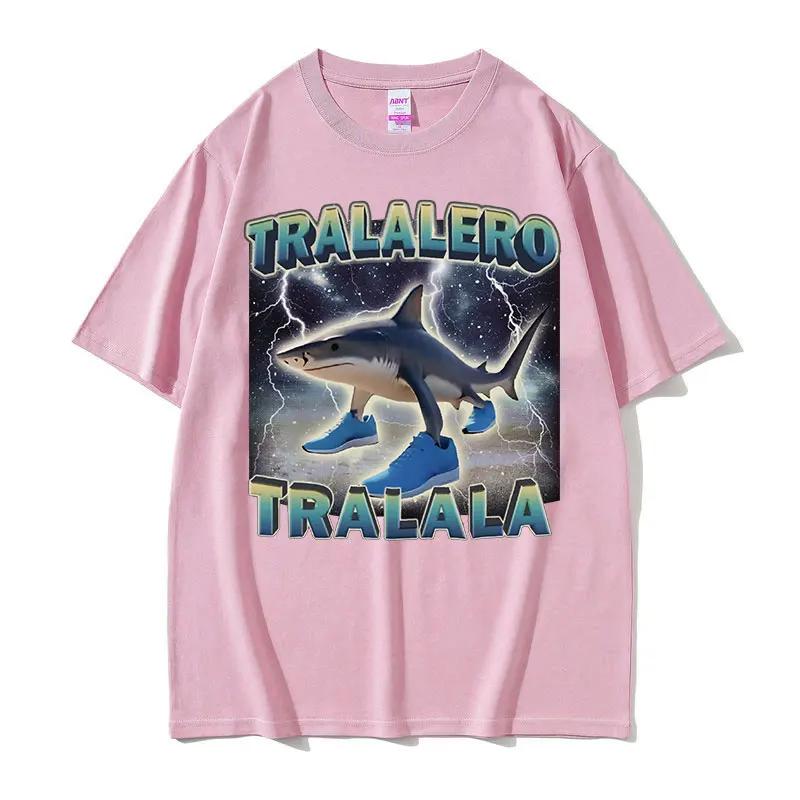 Tralalero Tralala Funny Shark Meme T-shirt Fashion Cozy Shark with Shoes Gifts T Shirts Women Casual Hot Sale  T Shirt
