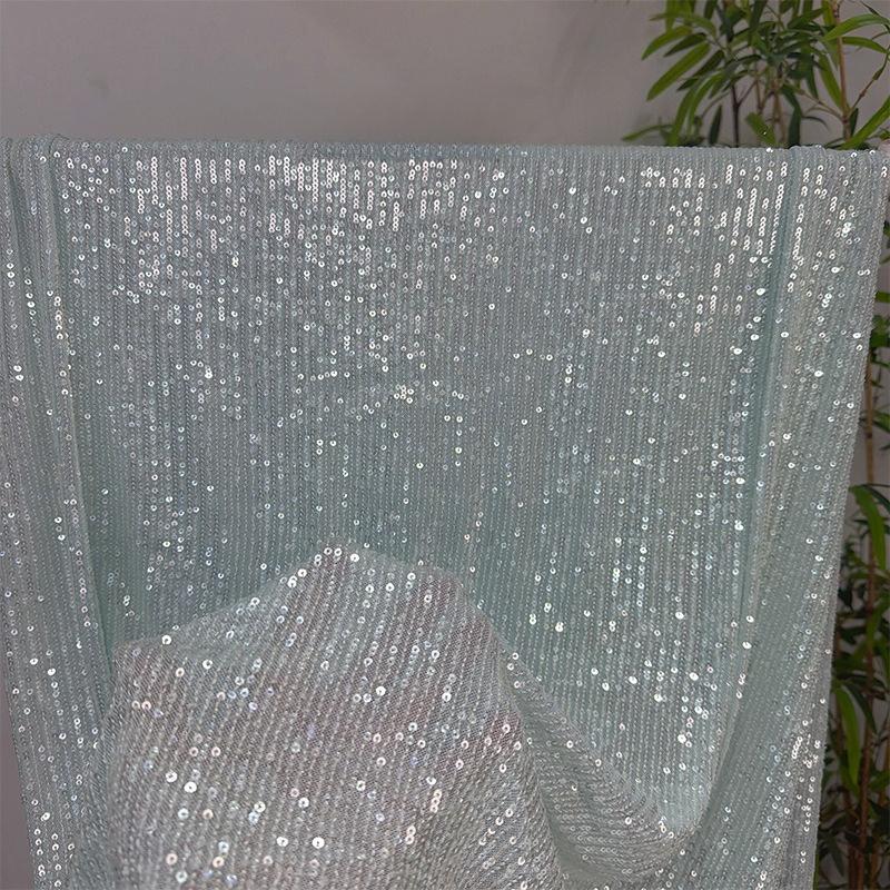 

1/3/5 yard Double-layer Crystal Sequins Fabric Fashion Round Pearl Sequins Fabric for Sewing Wedding Party High Quality Dresses 1Yard