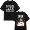 Rosalia LUX Tour 2026 Camisetas Masculinas Femininas Roupas Casuais Camiseta 100% Algodão Moda Harajuku Manga Curta Gola O Camiseta