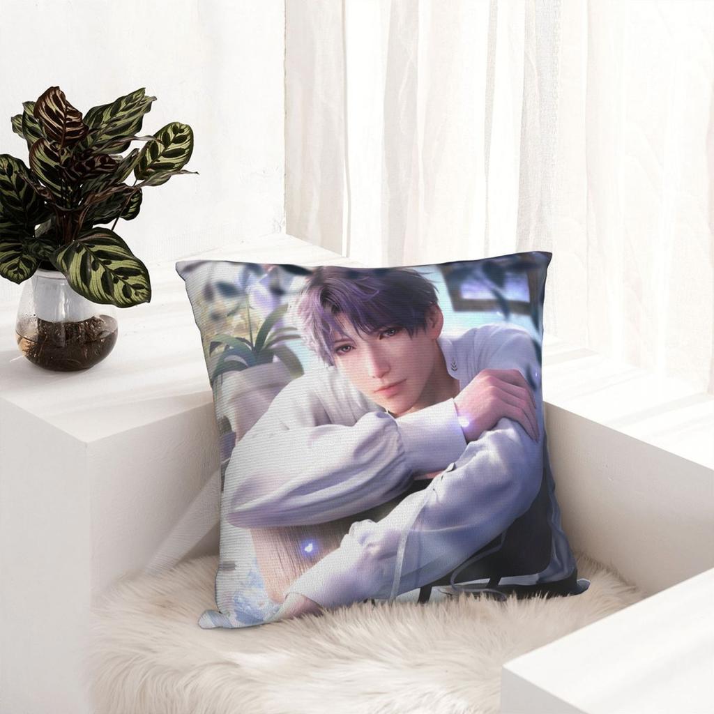 Love And Deepspace Rafayel Pillowcase Printed Fabric Cushion Cover Gift Pillow Case Cover Home Zipper 40*40cm