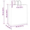 Paper Shopping Bags 250 pcs with Handles Brown 45 x 17 x 48 cm