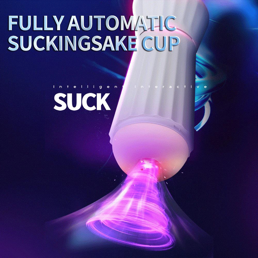 New Male Masturbator 5 Automatic Manual Sucking Modes Voice 8 Vibrations Oral Suction Blowjob Real Vagina Sex Toys