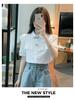 Summer 2024 Women's Pure Cotton Lace Short Sleeve Blouse - Fashionable Niche Design