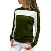 Ladies Fashion Spliced Sports Long Sleeve Round Neck Top