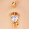 Elegant Crystal Ball Belly Button Rings Zircon Shiny Body Jewelry Gem Navel Piercing  Accessories