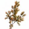 Pine Needle Artificial 3Branch Plastic Greenery, Bushy Wedding Decor, Home Arrangement White Green