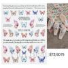 "Fantasy Aurora Butterfly Nail Art Stickers: Gentle Fairy Shell Collection"