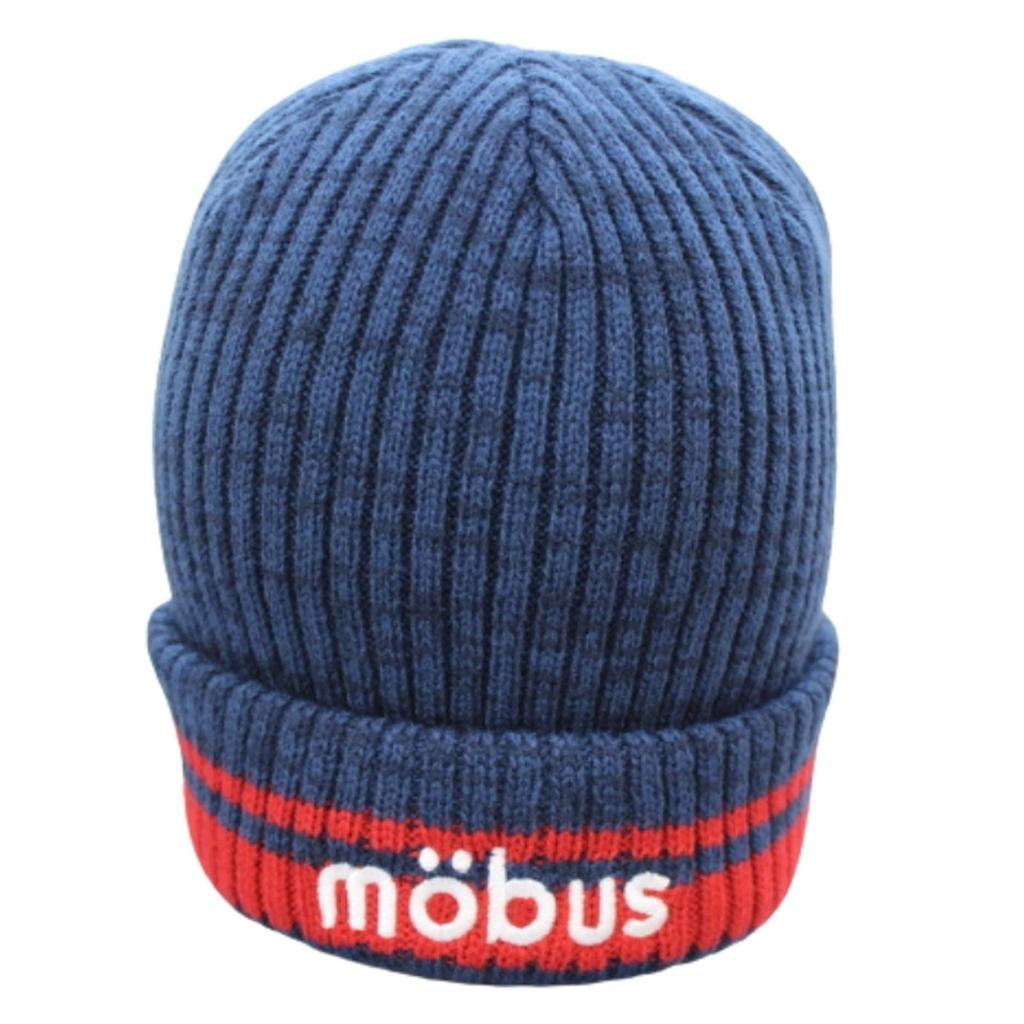 Mobus Unisex Knit Cap (Ribbed with Brand Logo) [251MN42] Hat NVY