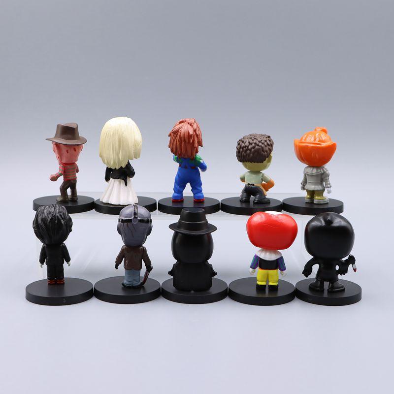 10Pcs Anime Figure The Nightmare Sally Skellington Jack Action Figure Toys Christmas PVC Model Vinyl Figurine Halloween Gift