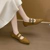 Retro design pointed head shallow mouth inner height increase single shoes women's 2025 autumn new French evening wind Mary Jane shoes