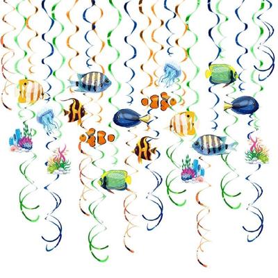 Unterwasser-Tier-Dekorationen Set für Jeden Anlass Angel-Hängeelemente Spiral-Dekorationen