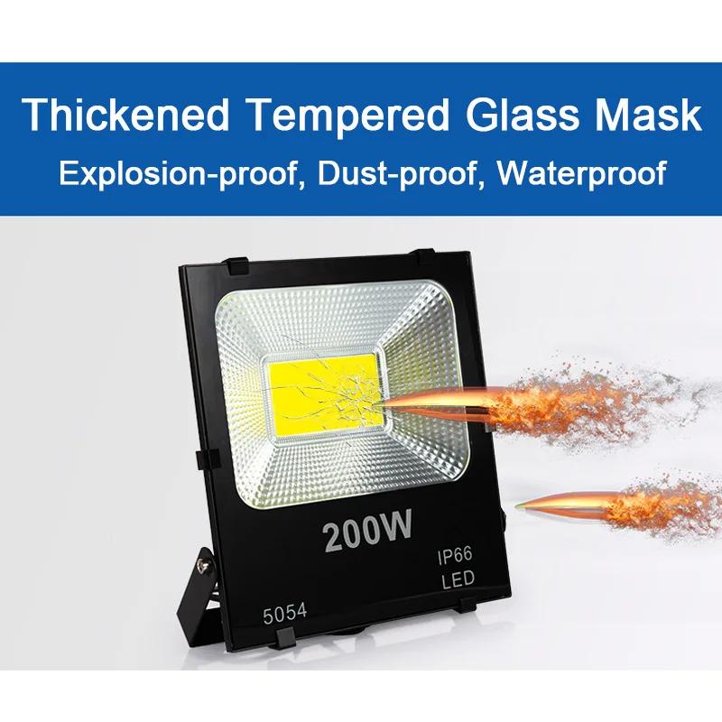 LED Flood Light 10W 20W 30W 50W 100W 200W IP66 Waterproof Floodlight Outdoor Spotlight Reflector Wall Light Street Light