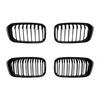 Car Front Bumper Racing Grille Front Kidney Dual Line Grilles For BMW 1 Series F20 F21 2015- Car Front Grill Replacement