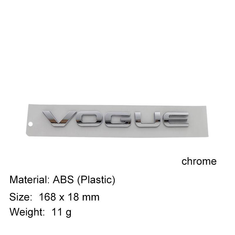 3D Premium for Supercharged HSE TDV8 ABS VOGUE car Hood Fender trunk Bonnet Nameplate Decal Emblem Badge Sticker