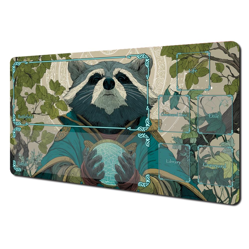 AntiSlip Stain Proof PTCG PlaymatRamen Art Card Game Mat Durable Gaming Desk Pad for Players