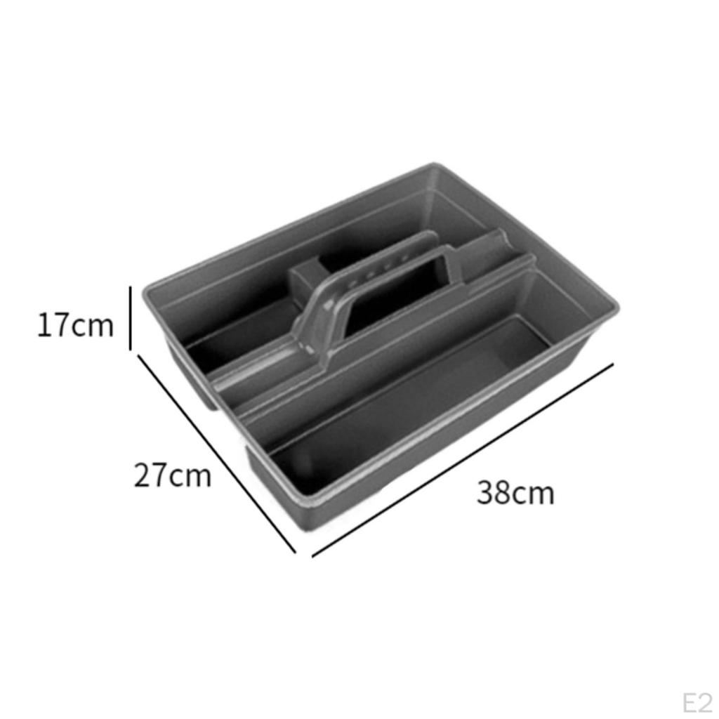 Cleaning Product Organizer Storage Tray with Handle Grey Basket 38.5x27.5x11.5cm for