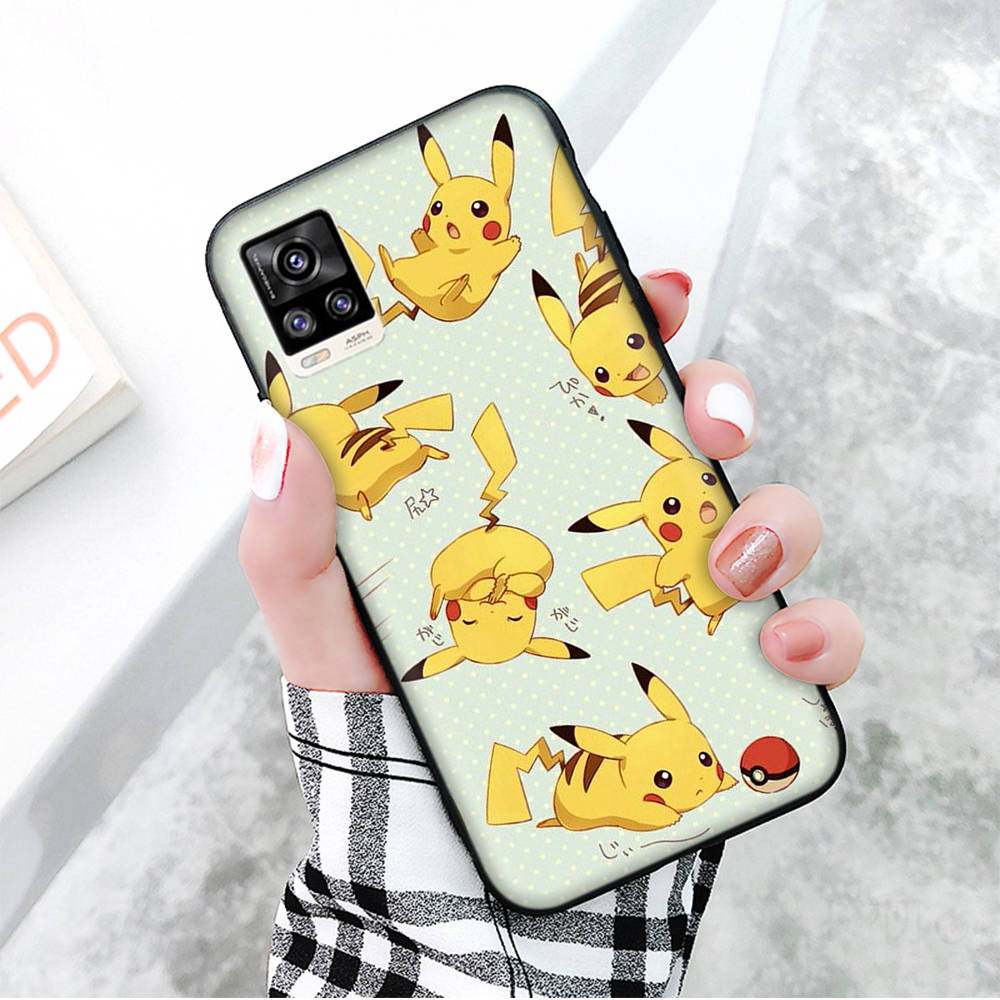Black Case for OPPO Reno 8 6 5 4 Pro Plus Find X3 A17 A3 A31 A38 A40 A53 A54 A55 A74 A76 A78 A77 A80 A94 A95 A96 Lite K-88 Pikachu Pokemon