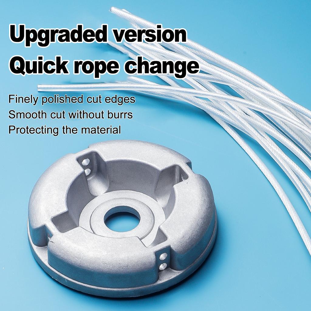 Universal Aluminum Alloy Lawn Mower Head and Replacement Nylon Steel for Lawn Mowing Line Lawn Mower Weed Head Accessories