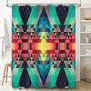Geometric Shower Curtain Modern Abstract Pattern Bathroom Decor Waterproof Fabric Backdrop Vintage Artistic Design Home Textile