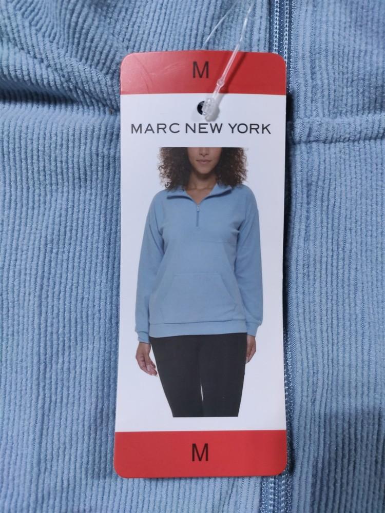 Marc New York Sweater Adult Medium Blue Quarter Zip Pullover Shirt Womens Unisex T-Shirt L