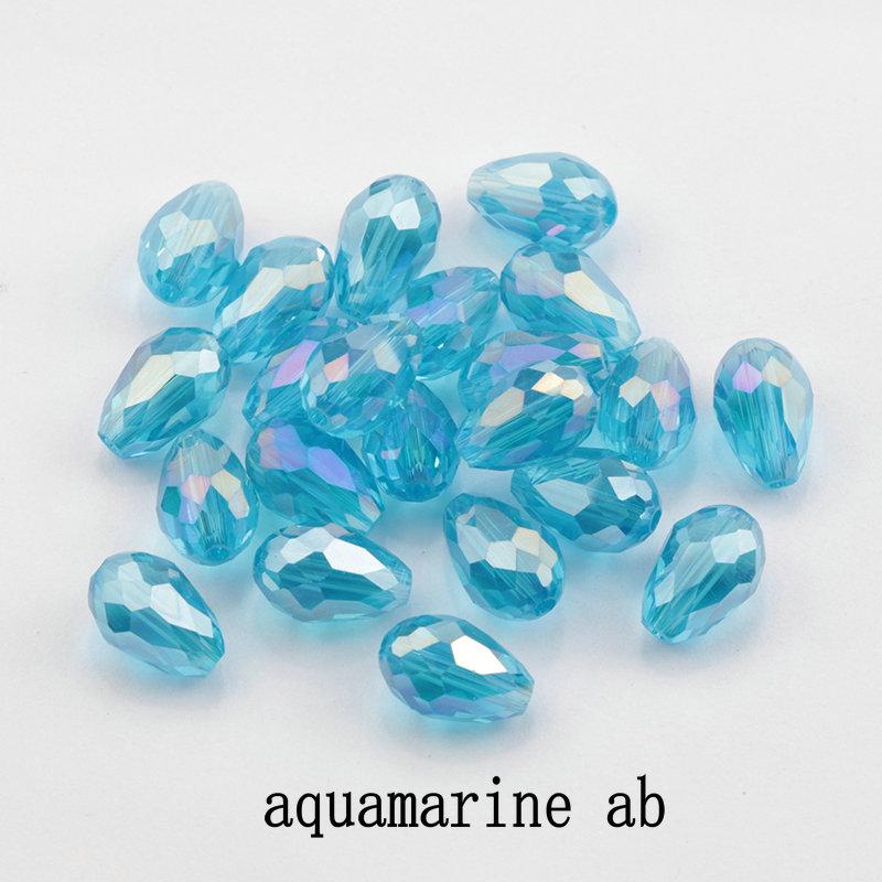 6X8MM Best Sell Crystal Tear Drop Shape Beads Glass Beads