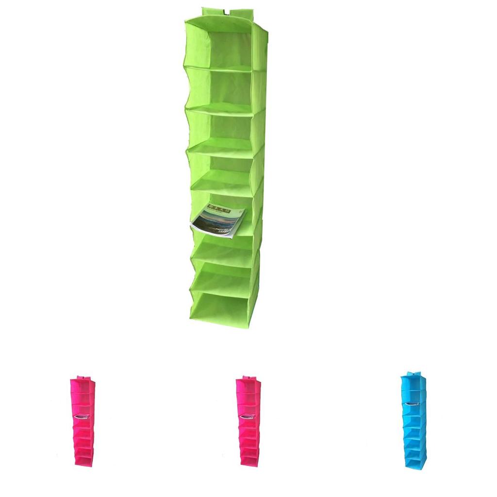 8tier Nonwoven Hanging Shoe Organizer For Closet Storage And Home Organization