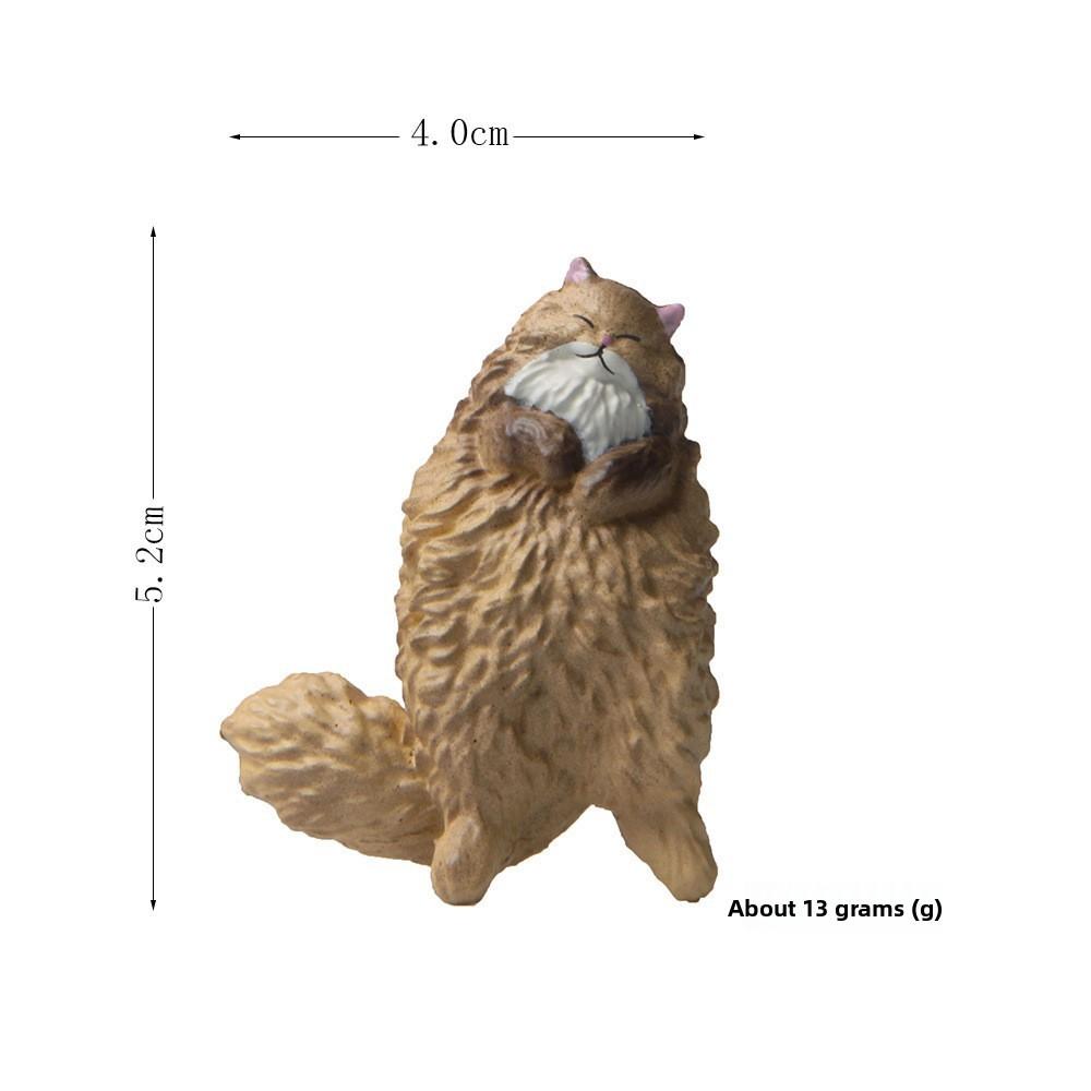 Cartoon Cute 4pcs Sleeping Cat Model Ornament Set Decoration Accessories