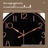 Home Living Room Silent Quartz Wall Clock with Glass Mirror Surface