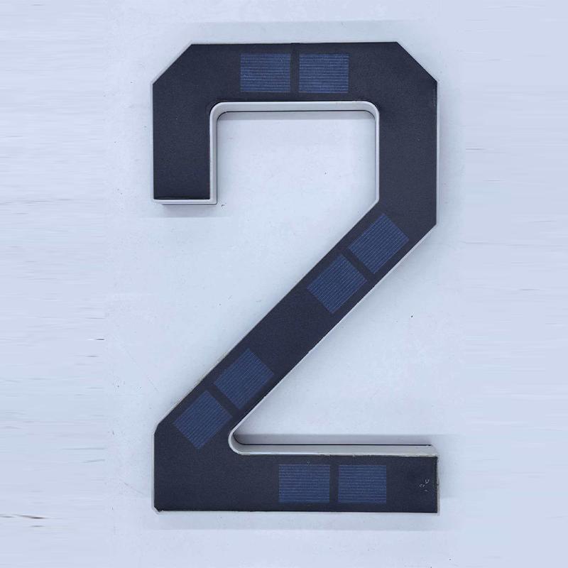Waterproof Solar House Number Light Modern LED Address Sign with Light Sensor for Outdoor Home Door Yard Wall Decoration Use Set