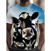 Men's 3D Print T-Shirt with 3D Design, Round Neck, Short Sleeve, Loose Fit, Plus Size, Summer Men's Wear