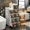 Bathroom Storage Cabinet 4/5 Tier Waterproof Light Luxury Bathroom Organizer Shelves for Kitchen Bathroom Corner and Small Space