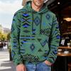 New Outdoor Casual Patterned Long-sleeved Hooded Lace Sweatshirt Tops for Men