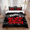 Never Back Down Print 3Pcs Bedding Setduvet Cover With 2 Bedropillowcase Home Birthday Gift