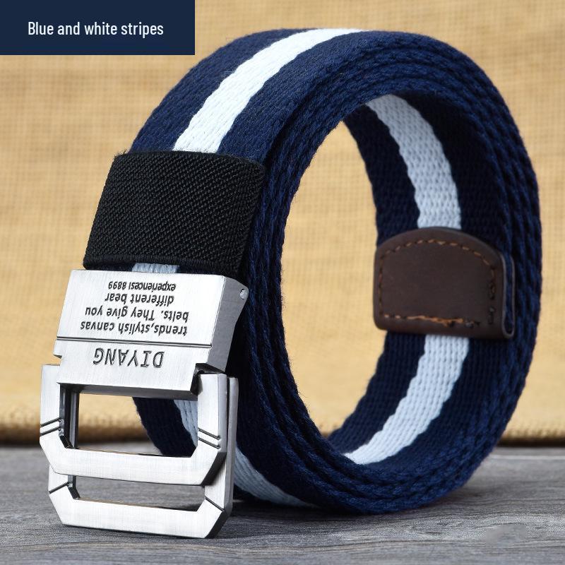 

Унисекс Повседневный Кожаный Холщовый Ремень с Двойным Кольцом для Использования на Открытом Воздухе и в Военных Целях 110 cm