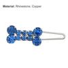 Pet Barrettes Rhinestone Inlaid Pet Grooming Anti-fade Novelty Dogs Bone Hair Clips for Long-haired Dog