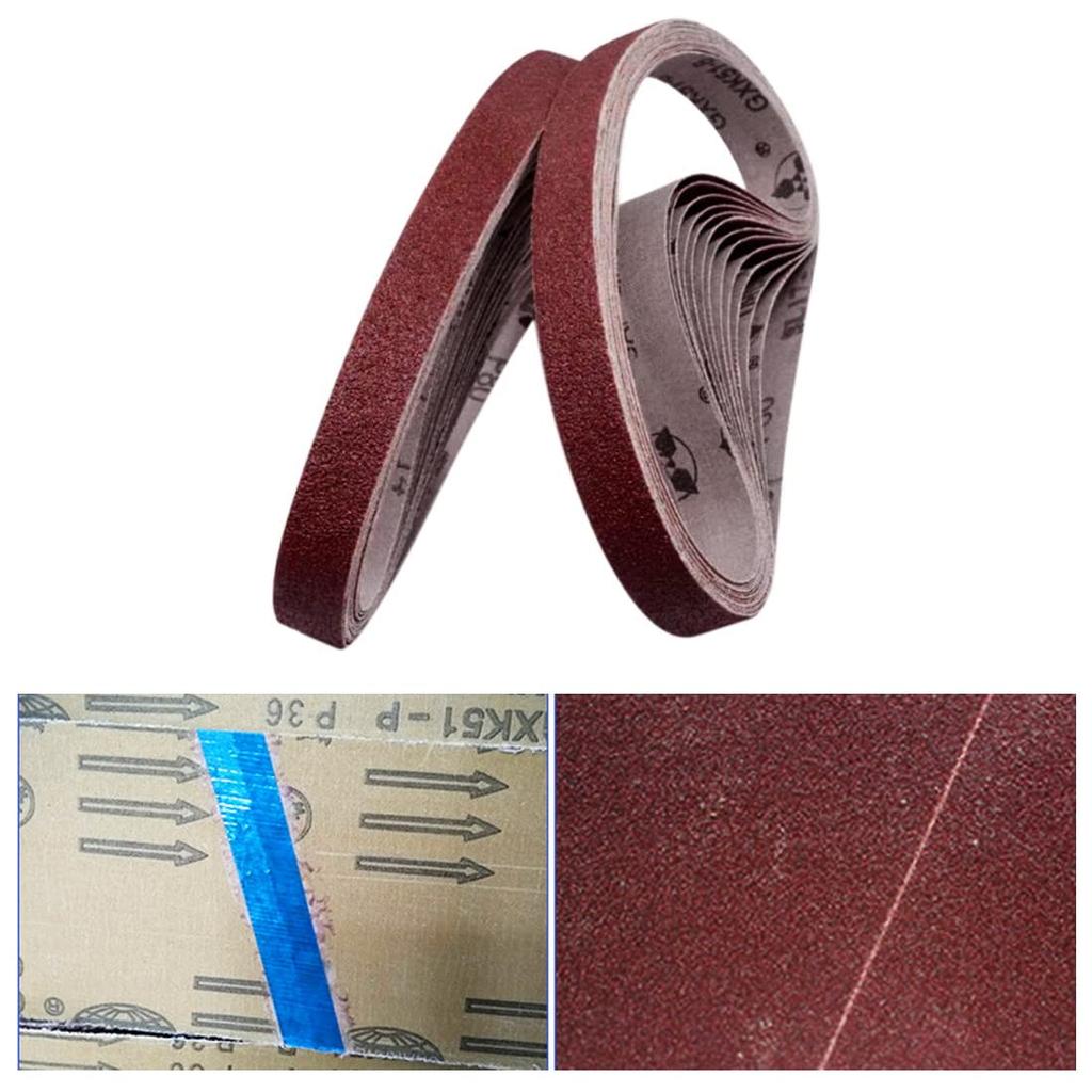 Replacement Sanding Endless Belts 25mm 762mm Grit Options Belts, Sandpaper, (15-Pack) - Wide, Circumference, #60, #80, #120, #180, #240, #320, #600,