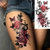 Waterproof Fake Tattoos Butterfly Tattoo Sticker 1 Sheets Cover Scars sticker Red Rose temporary tattoo  Accessories