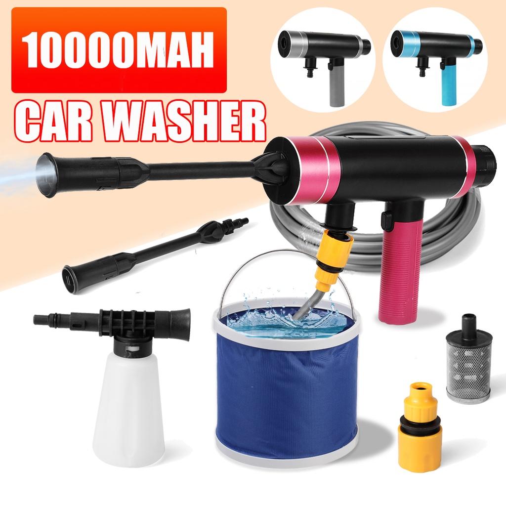 

12.6V 10000mah Беспроводные пистолеты для мойки автомобиля 600 Вт Мойка Распылительная насадка Мойка высокого давления Для чистки автомобиля дома сада Электрическая мойка автомобиля Premium type серый