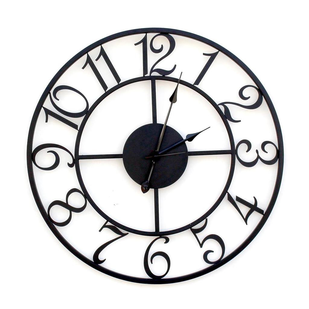 Numeral Designer Modern Wall Watch for Home Décor | Antique Fancy Big Size Modern Wall Watch (M-24 Inch),Black