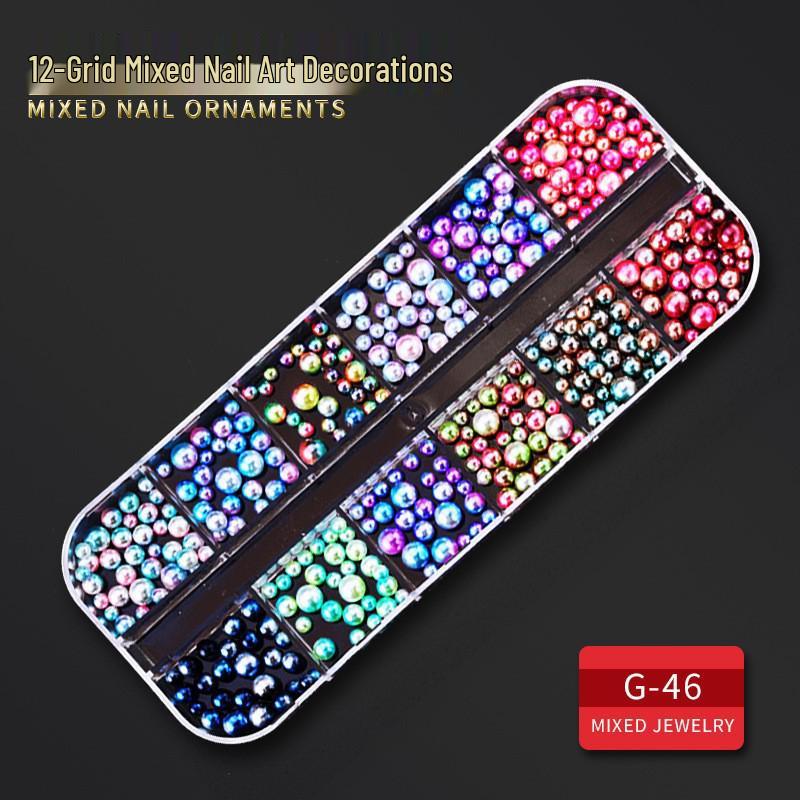 60 Nail Art Accessories: Rhinestones, Pearls, Rivets & Alloy Designs