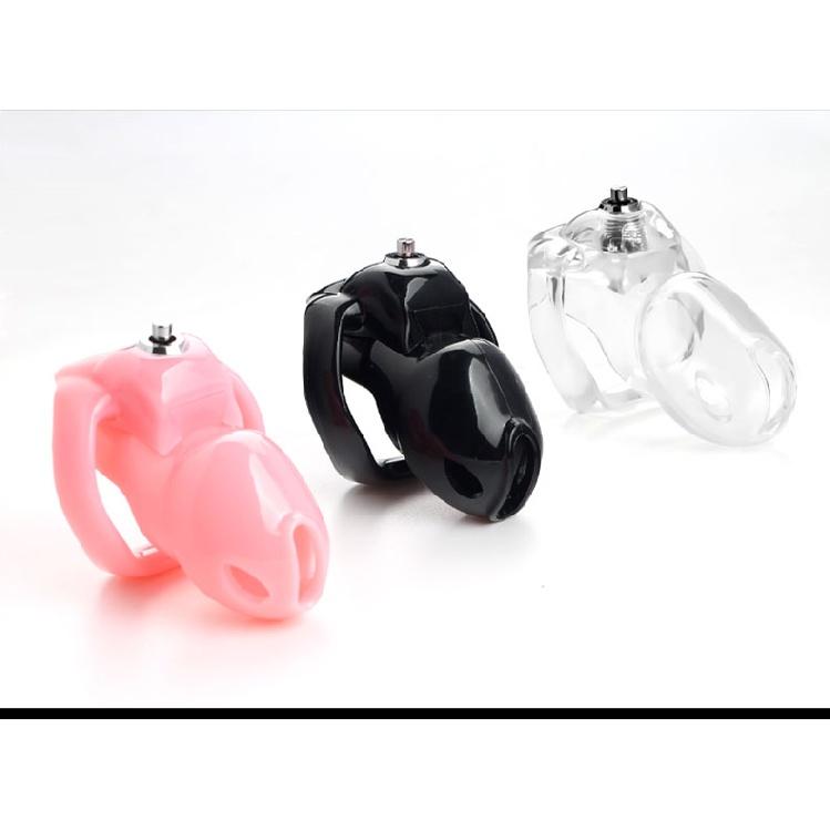 HT-V5 Clear Design Ring Harz Keuschheitsgürtel/Gürtelkäfig Holy Trainer Click &