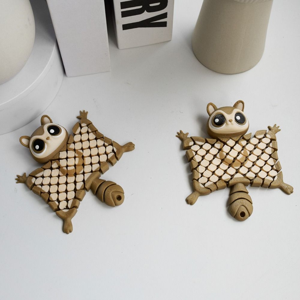 Cute Flying Squirrel Pendant Creative 3D Printed Simulation Toy Model Display