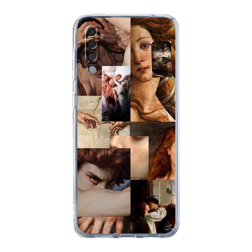 Phone Case For Samsung A14 A50 A70 A30 A40 A20E A10S A20S A02S A04S A12 A22 A32 A34 A52 5G A54 Renaissance Art Painting Cover