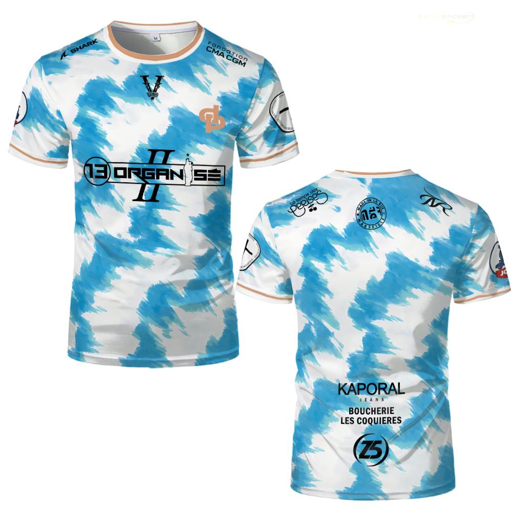 

JUL Marseille Rap All-Over Print Jersey 13 Organize Hip Hop Football T-Shirt Training Uniform Unisex Custom Streetwear S