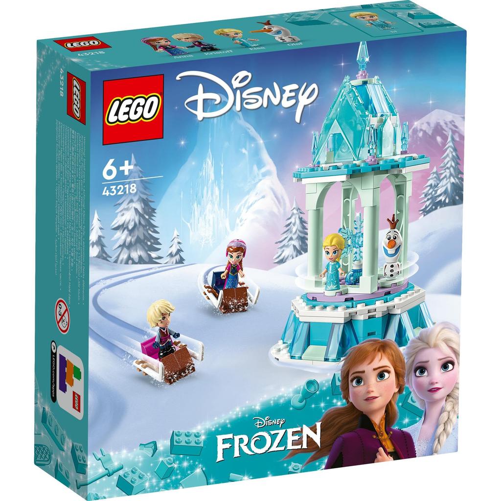 LEGO Disney Princess Anna and Elsa's Magic Merry-Go-Round Toy Present Birthday Block Educational Christmas Girls Boys Children 6 Years Old 7 Years