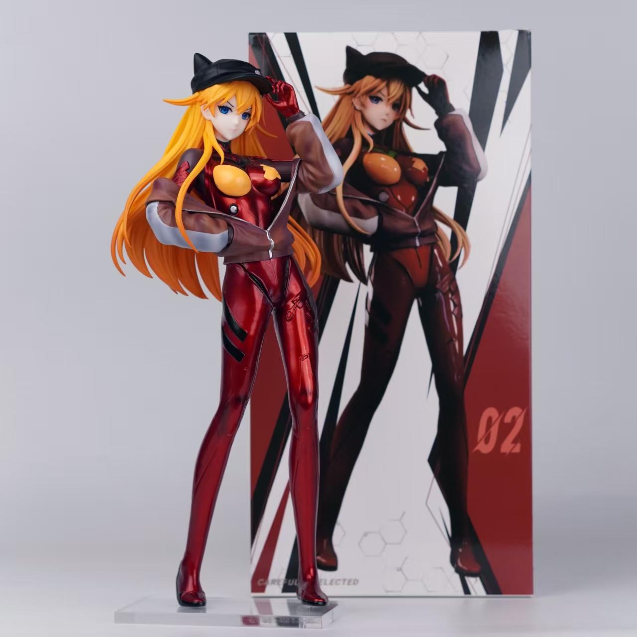 

27cm Soryu Asuka Langrey Shikinami Asuka Rangure Animation POLYVINYL CHLORIDE Action Figure Plaything Desk Decoration Game Statue Collector Miniature No Retail Box